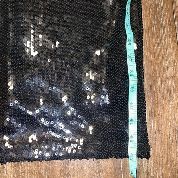 SOPHIE RUE Full Sequence Midi Dress Women’s XS Black V Neck Evening Gown - Picture 7 of 10